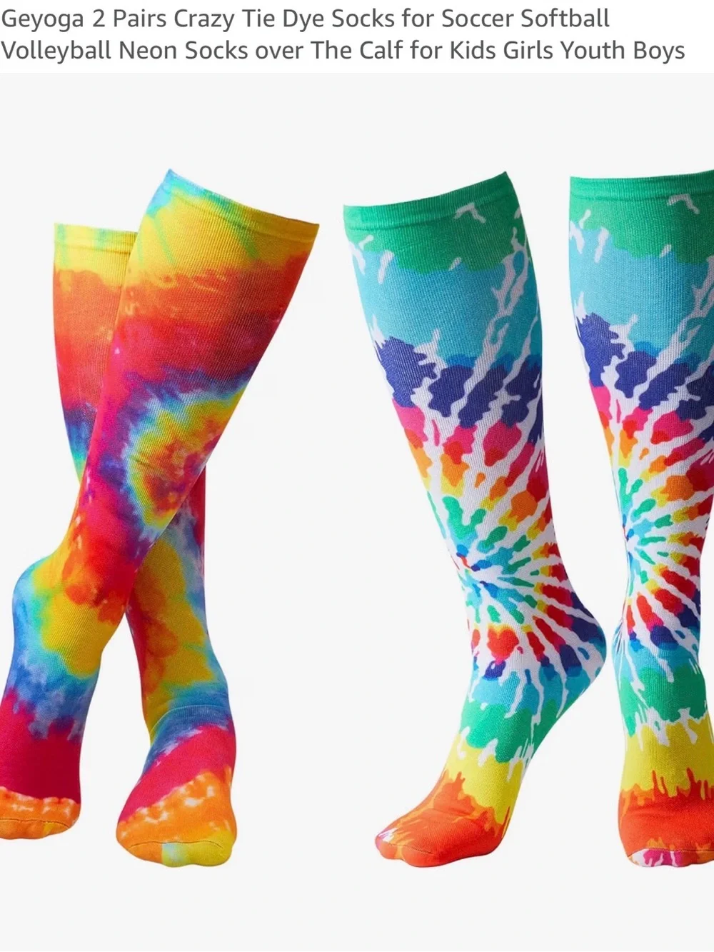 Tie-Dye Over the Calf Socks, Sports, Youth/Adult